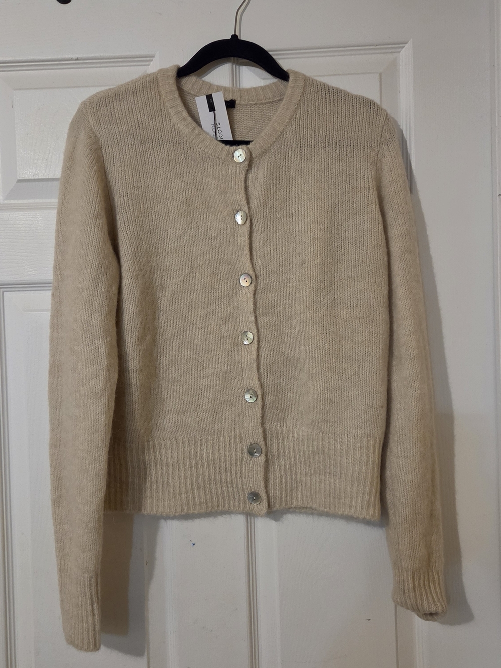 Dynamite Cream Button-Up Knit Cardigan